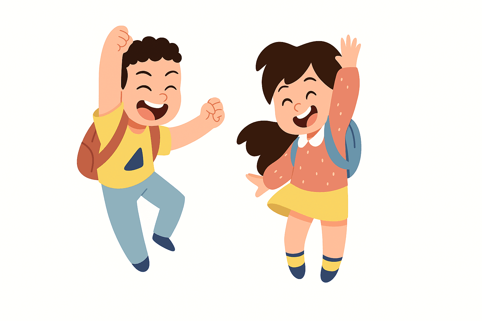 Crianças felizes representando o sucesso educacional - ambiente escolar inclusivo e acolhedor